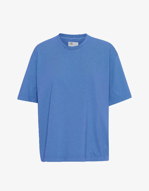 Oversized Organic T-Shirt - Pacific Blue Mesh Canvas Denim