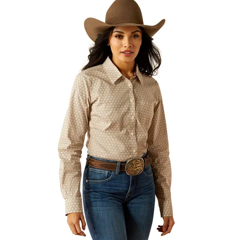 Women's Ariat Kirby Shirt Terry Blend Velvet Blend Canvas Blend