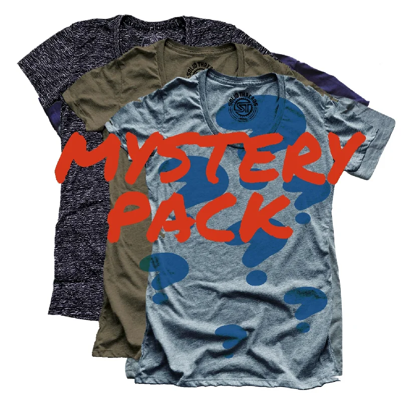 Women's Mystery Pack | 3 Sneaky Good T-Shirts Collared Crew Neck Turtle Neck