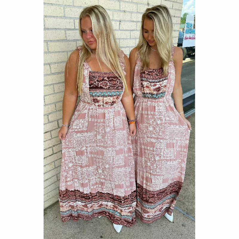 Laylee Bohemian Print Maxi Dress (Regulat & Plus sizes) Fashionable Chiffon Maxi Dress