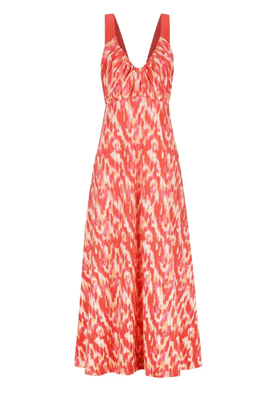 MORRISON GEORGIA MAXI DRESS - PRINT Elegant Wraparound Maxi Dress