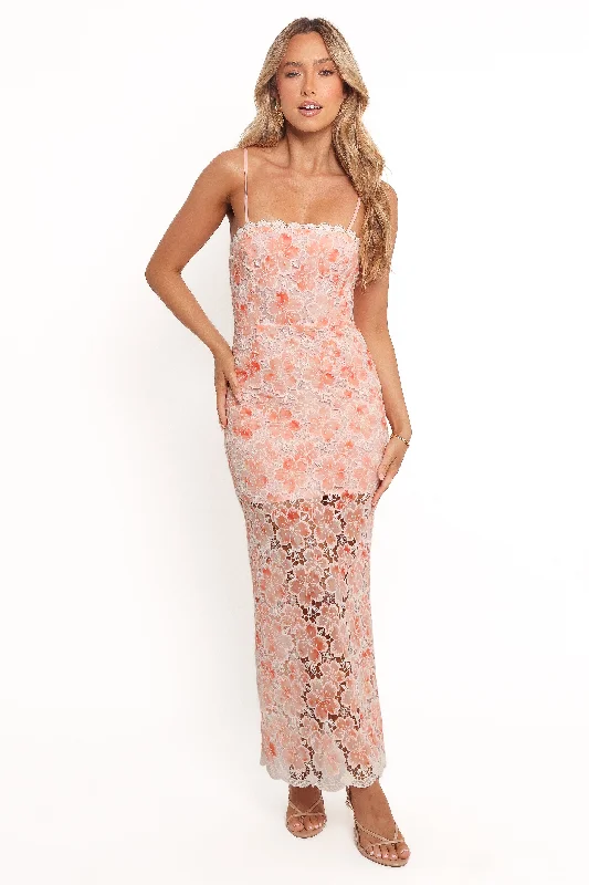 Novie Maxi Dress - Floral Classic Solid Maxi Dress