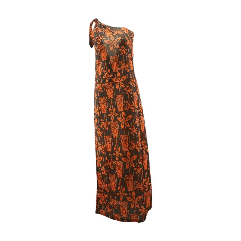 Orange Misc Maxi Dress Comfortable Long-Sleeve Maxi Dress