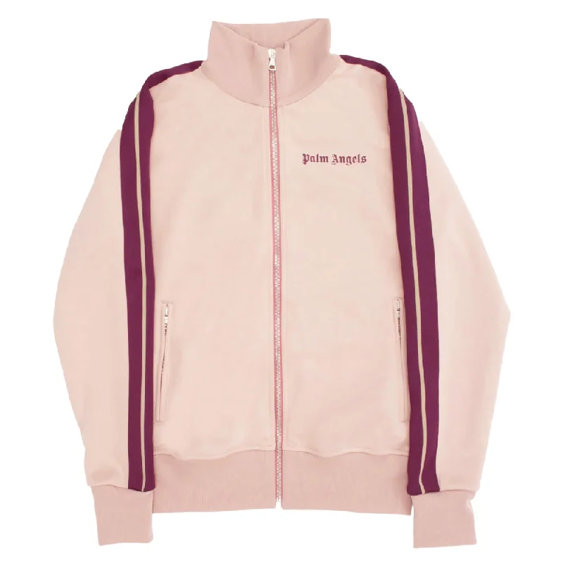 Palm Angels Women's Polyester Classic Track Jacket Pink Wool Fabric Cashmere Fabric Tweed Fabric