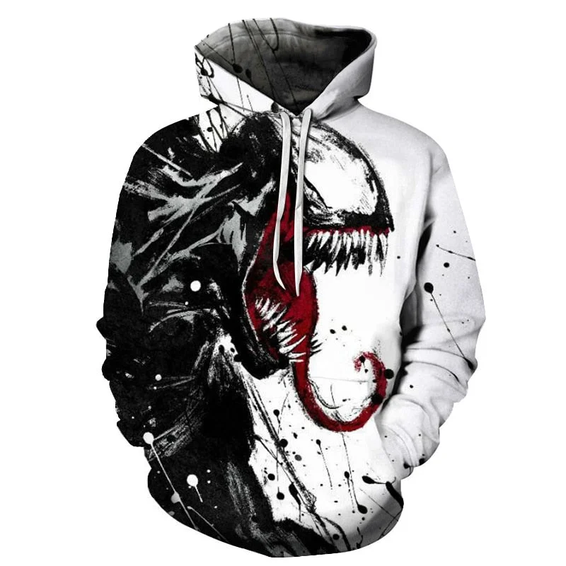 Hot Sale New arrive popular Marvel movie venom 3D Printed Hoodies Men Women Hooded Sweatshirts hip hop Pullover Pocket Jackets Print Jacket Jacquard Jacket Embroidered Jacket