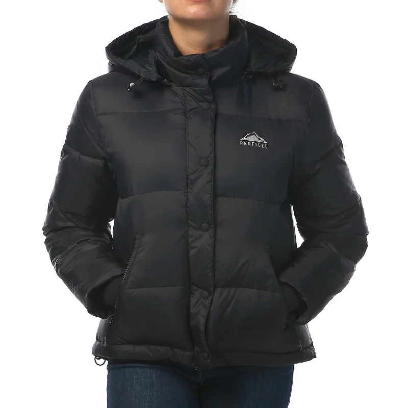 Penfield Women's Black Equinox Jacket Size X-Small $275 NWT Welt Pockets Slit Pockets Flap Pockets