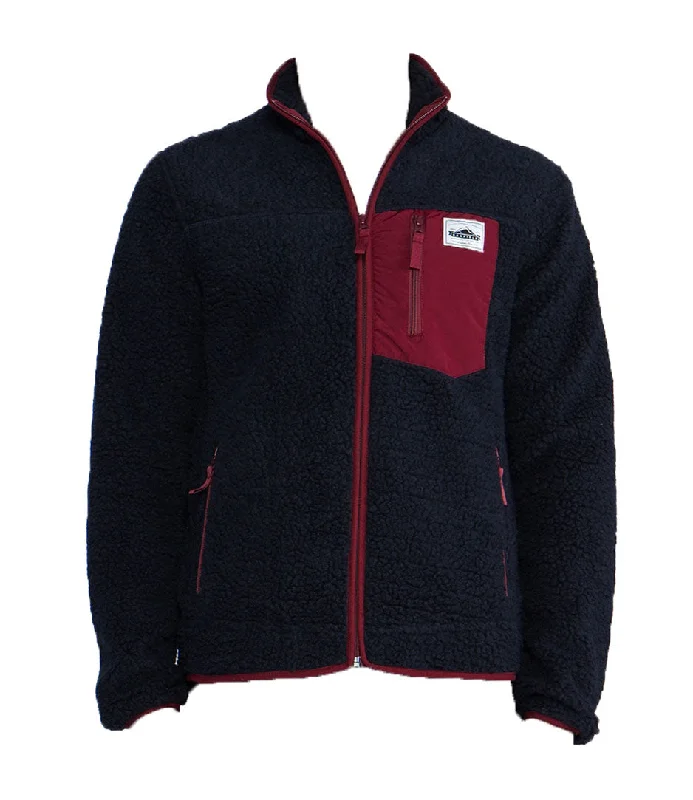 Penfield Women's Navy and Red Lavic Pile Fleece Jacket $109 NWT Herringbone Jacket Houndstooth Jacket Plaid Jacket