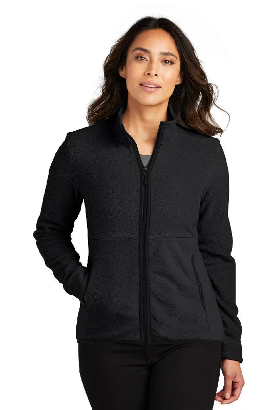 Port Authority® Ladies Connection Fleece Jacket L110 Front Pockets Side Pockets Patch Pockets