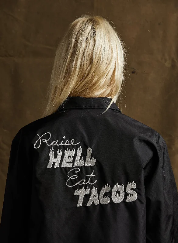 Raise Hell Eat Tacos Jacket Toggled Jacket Drawstring Jacket Belted Jacket