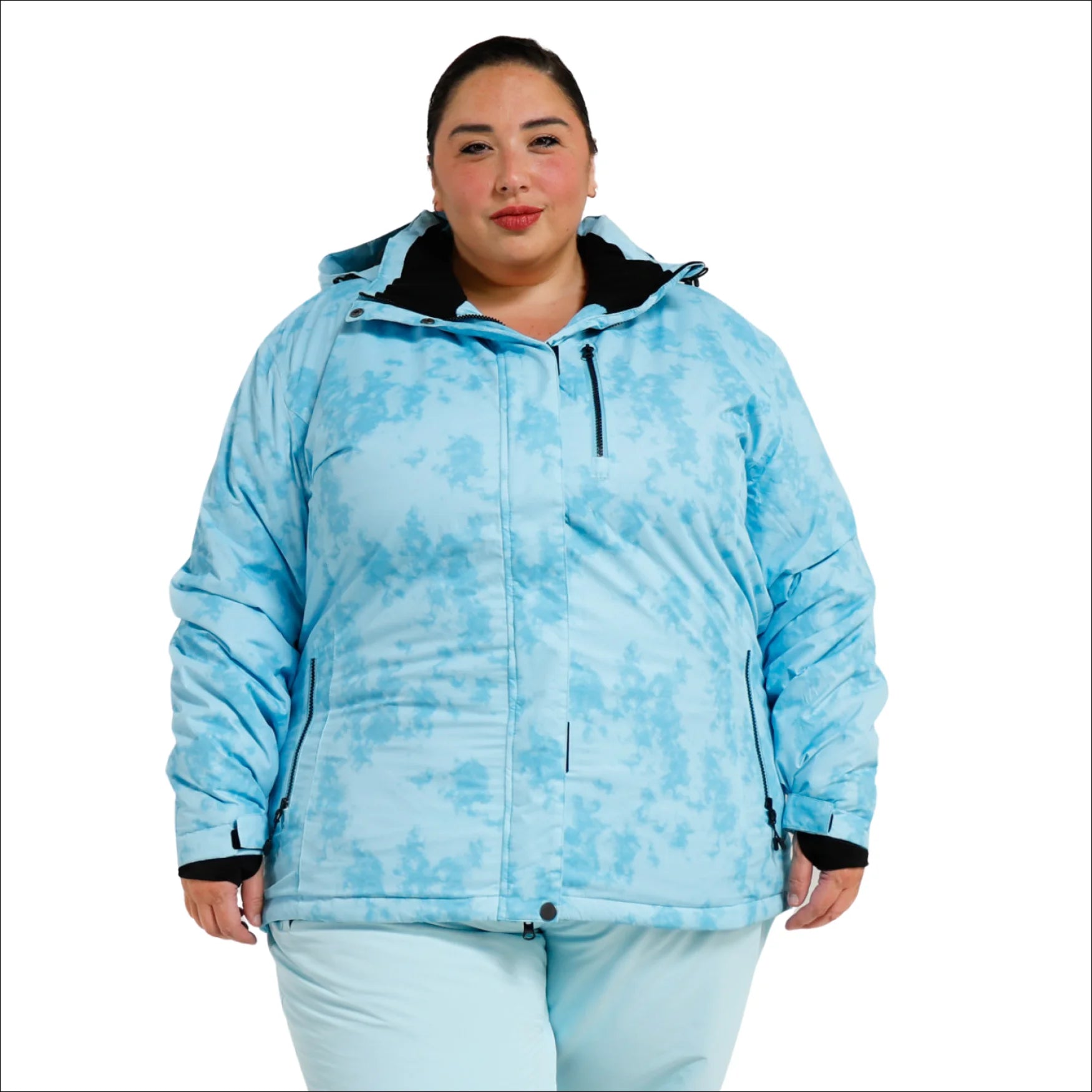 Snow Country Outerwear Women’s Plus Size Bevel Insulated Winter Snow Ski Jacket 1X-6X Bomber Jacket Anorak Windbreaker