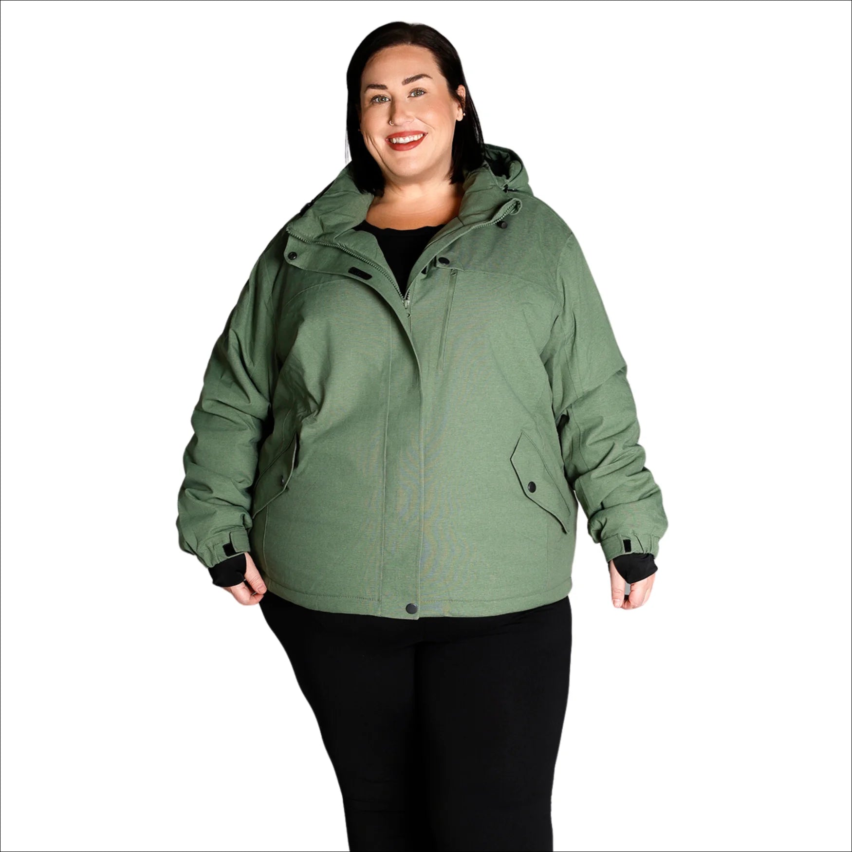 Snow Country Outerwear Women’s Plus Size Fortress Winter Snow Ski Coat Jacket 1X-6X Zip Front Button Front Snap Front