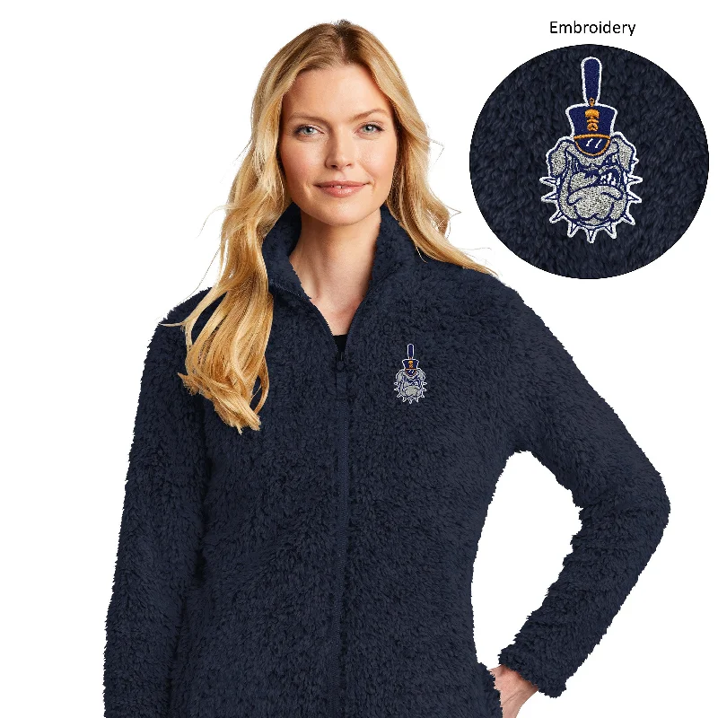 The Citadel, Spike, Navy Ladies Cozy Fleece, Full Zip Jacket Belted Jacket Elasticated Jacket Padded Jacket