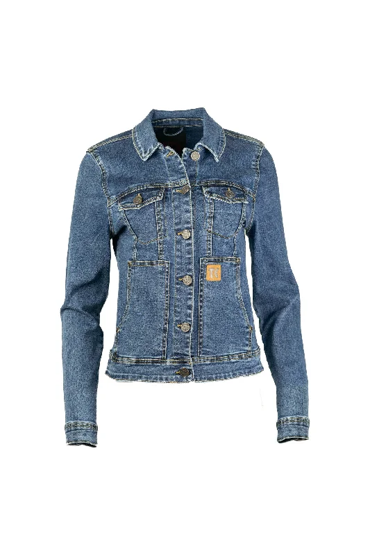 Ladies denim jacket Nylon Fabric Polyester Fabric Spandex Fabric