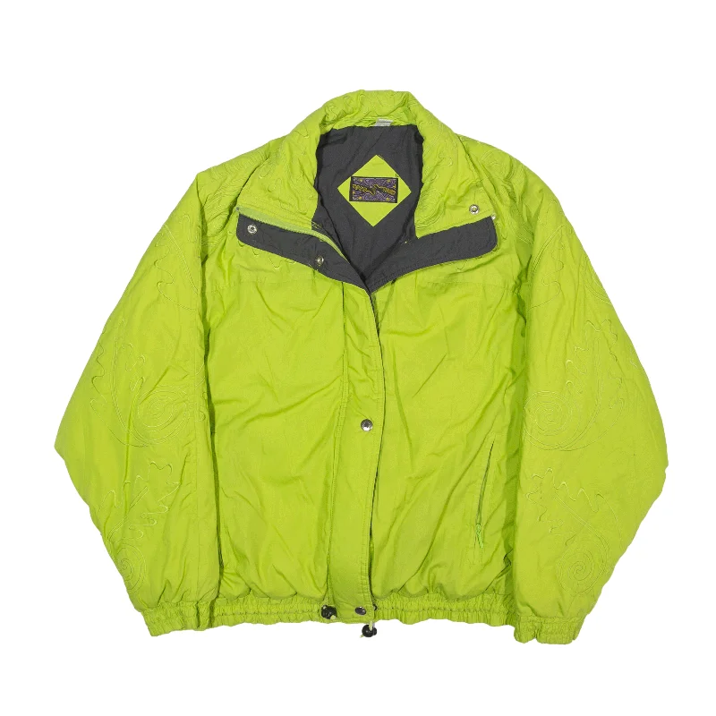 TOUR A TOUR Insulated Shell Jacket Green 90s Womens L Welt Pockets Slit Pockets Flap Pockets