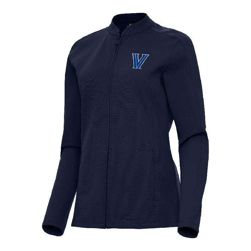 Ladies Villanova Wildcats Regard Full Zip Navy Jacket Rayon Jacket Velvet Jacket Corduroy Jacket