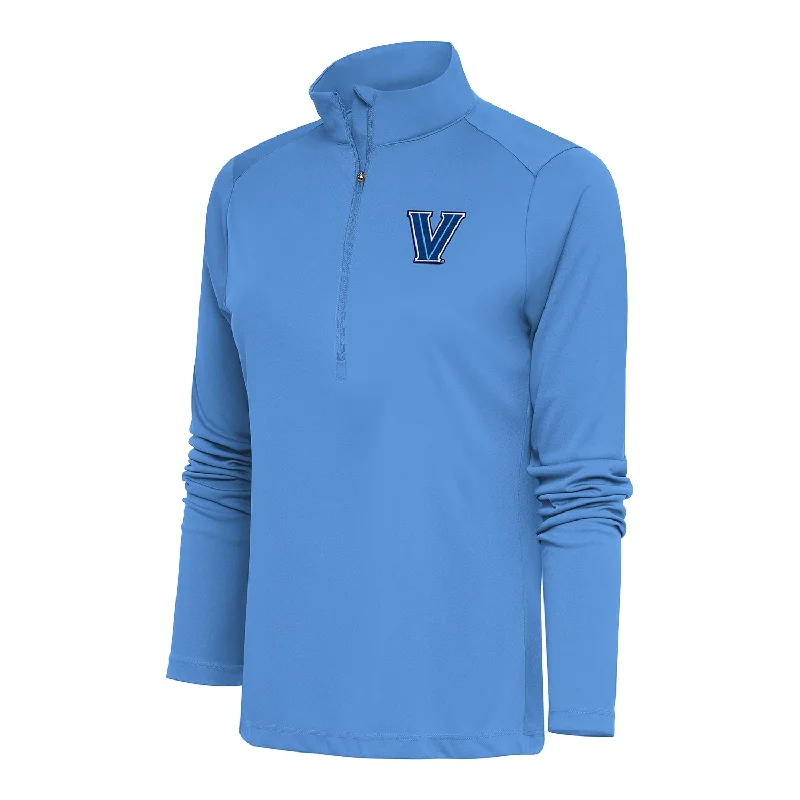 Ladies Villanova Wildcats 1/2 Zip Tribute Light Blue Jacket Collared Jacket Crew Neck Jacket Turtle Neck Jacket