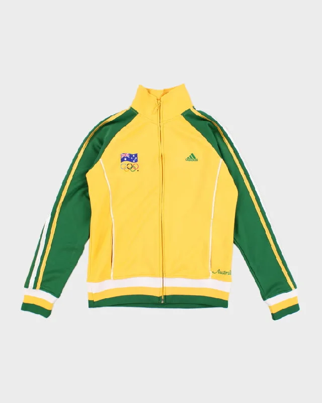 Women's Adidas Australia Olympics Track Jacket - S Faux Fur Fabric Real Fur Fabric Shearling Fabric