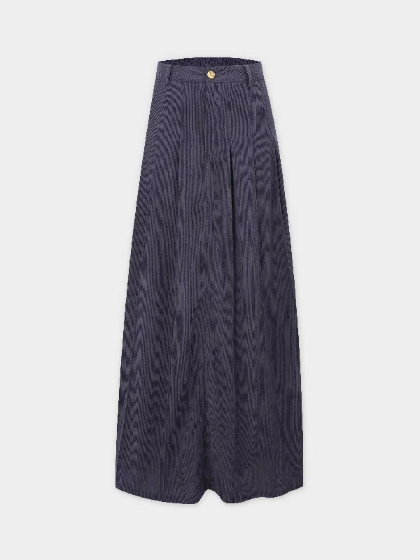 Corduroy Skirt-Grey midi skirt versatile