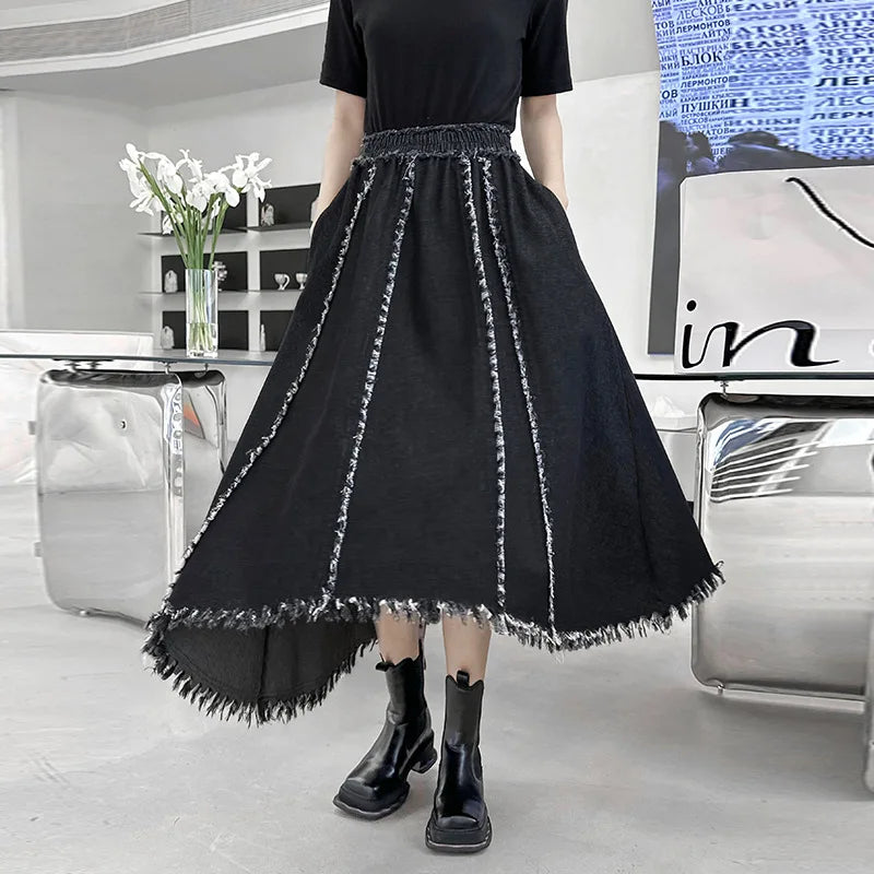 Denim Mini Women Skirt Summer Solid Color Skinny Fashion New Washed Skirt linen skirt breathable