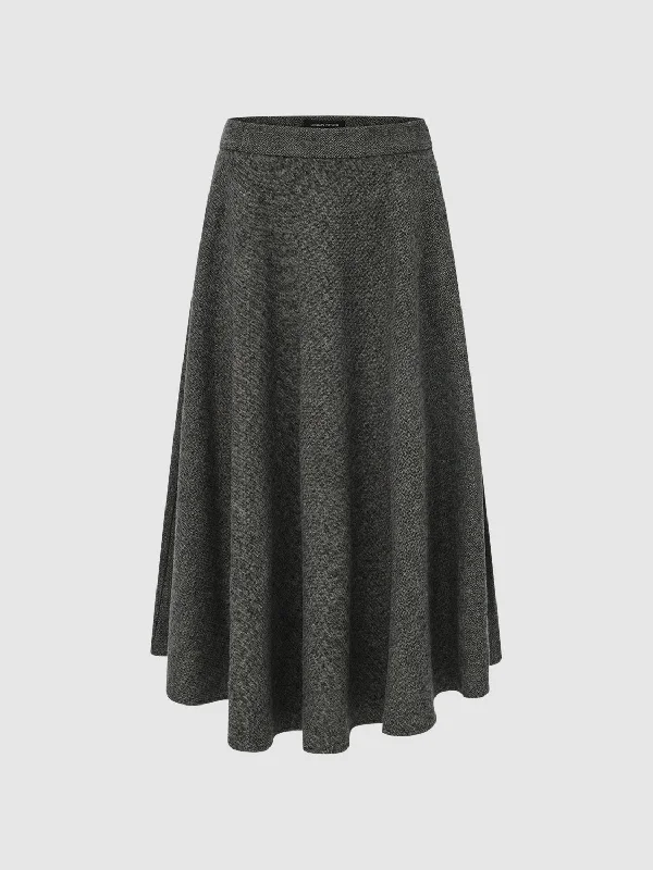 Flared A-Line Skirts linen skirt relaxed