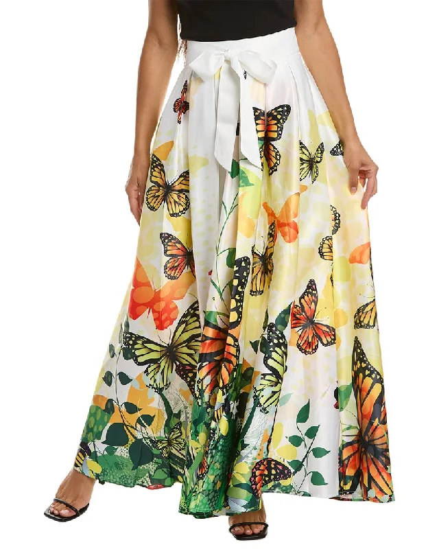 Gracia Butterfly Nature Maxi Skirt chiffon skirt airy