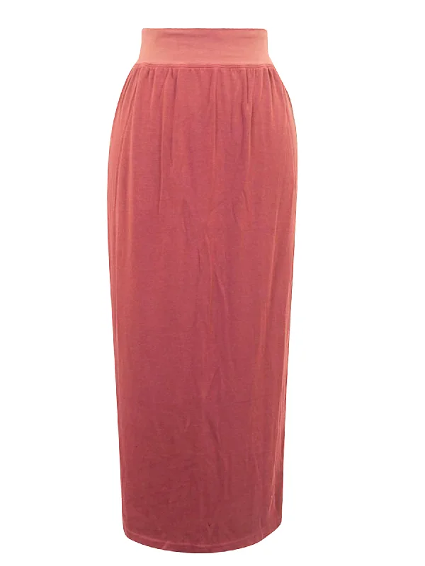 Hard Tail Luxe Midi Column Skirt CREP-29 chiffon skirt airy