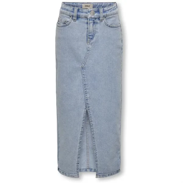 Kids ONLY Light Blue Denim Siri Front Slit Denim Skirt silk skirt sleek