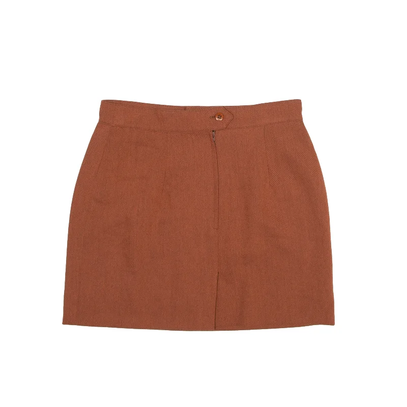 MAX MARA Short Mini Skirt Brown Womens UK 10 corduroy skirt durable