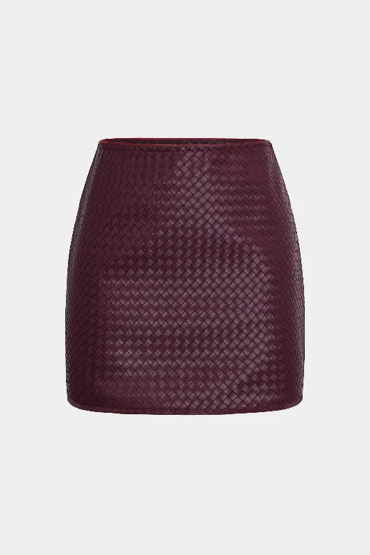 Basic Faux Leather Mini Skirt seamless skirt comfort