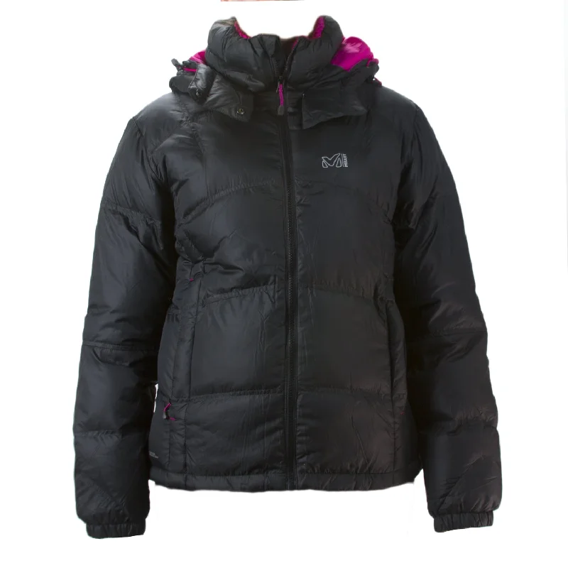 Millet Women's Black LD Xanadu Down Jacket MIV4672 $450 NEW Notch Collar Jacket Peter Pan Collar Jacket Cowl Neck Jacket