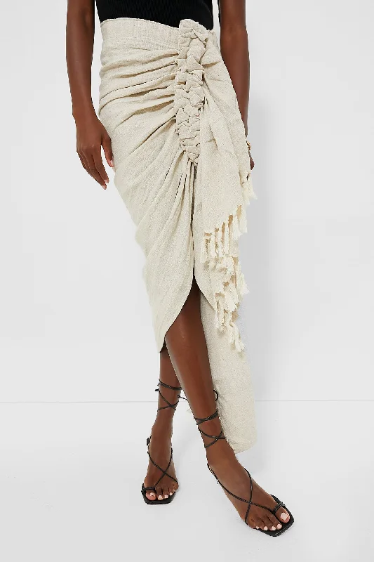 Oatmeal Tulum Skirt lace skirt intricate