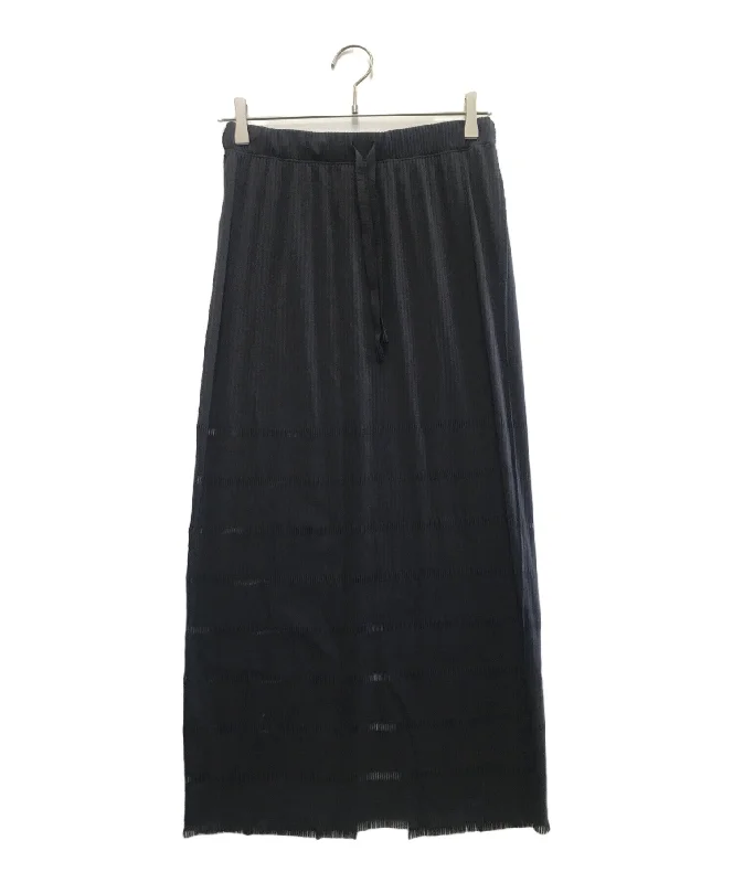 [Pre-owned] ISSEY MIYAKE perforated skirt PP55LG911 wool skirt thick