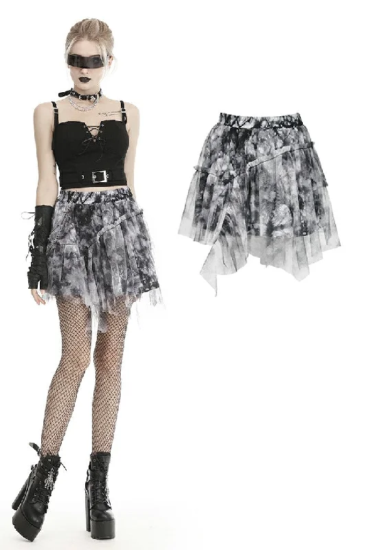 Punk decadent dyeing mini skirt  KW184 wrap skirt elegant