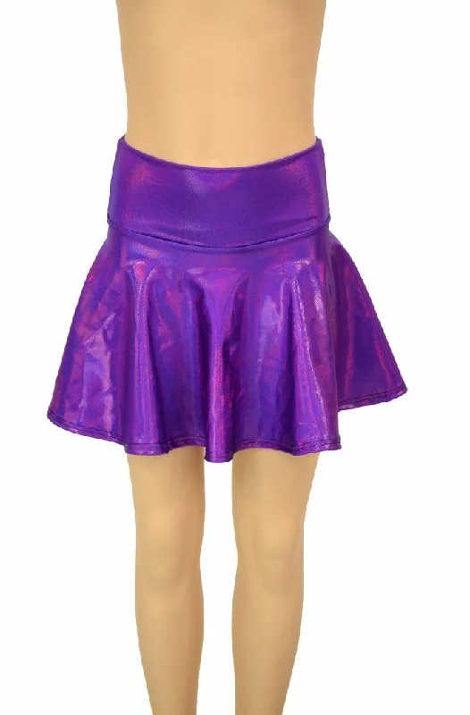 Purple Holo Kids Skirt or Skort velvet skirt rich