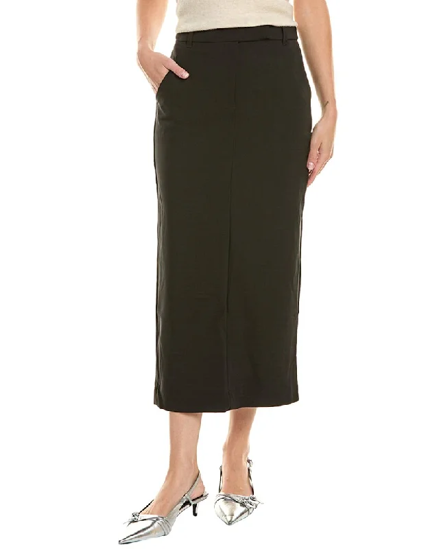 T Tahari Editor High-Waist Maxi Skirt denim skirt stylish