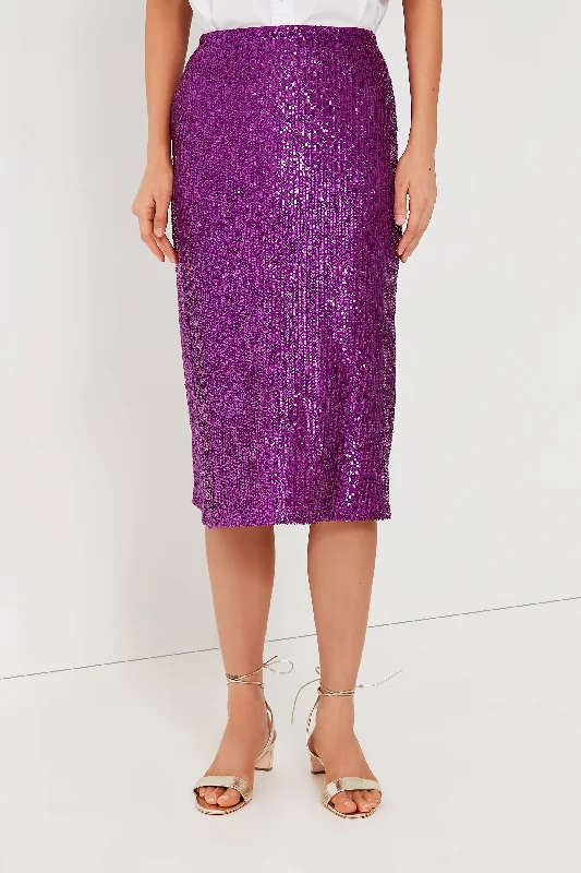 Violet Sequin Jolette Skirt wool skirt sturdy